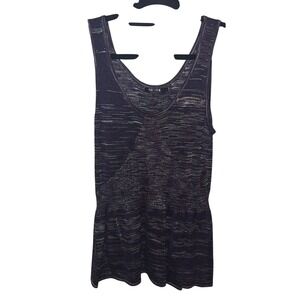 Nic+Zoe 'Mixy' Peplum Silk Blend Tank Preppy Office Size Large Classic Timeless